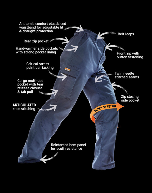 Nohavice Work Guard Stretch Reg 4