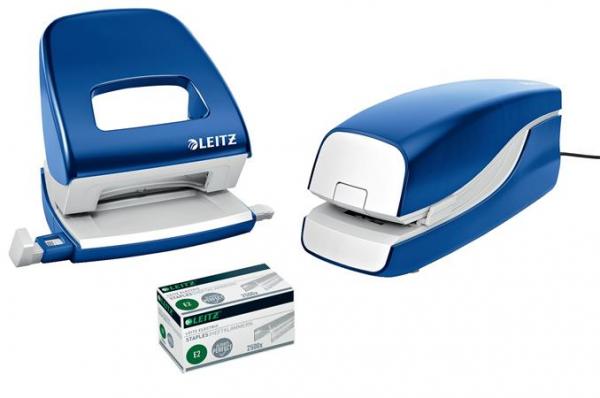 Zošívačka, elektrická, 24/6, 20 listov, LEITZ "Nexxt 5533", modrá 6