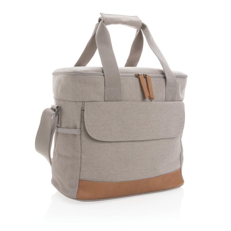 Veľká chladiaca taška Impact z 16 oz. recykl. canvas AWARE™ sivá 6