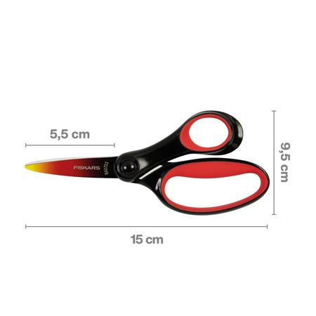 Nožnice, školské 15 cm, FISKARS, ombre červené 4