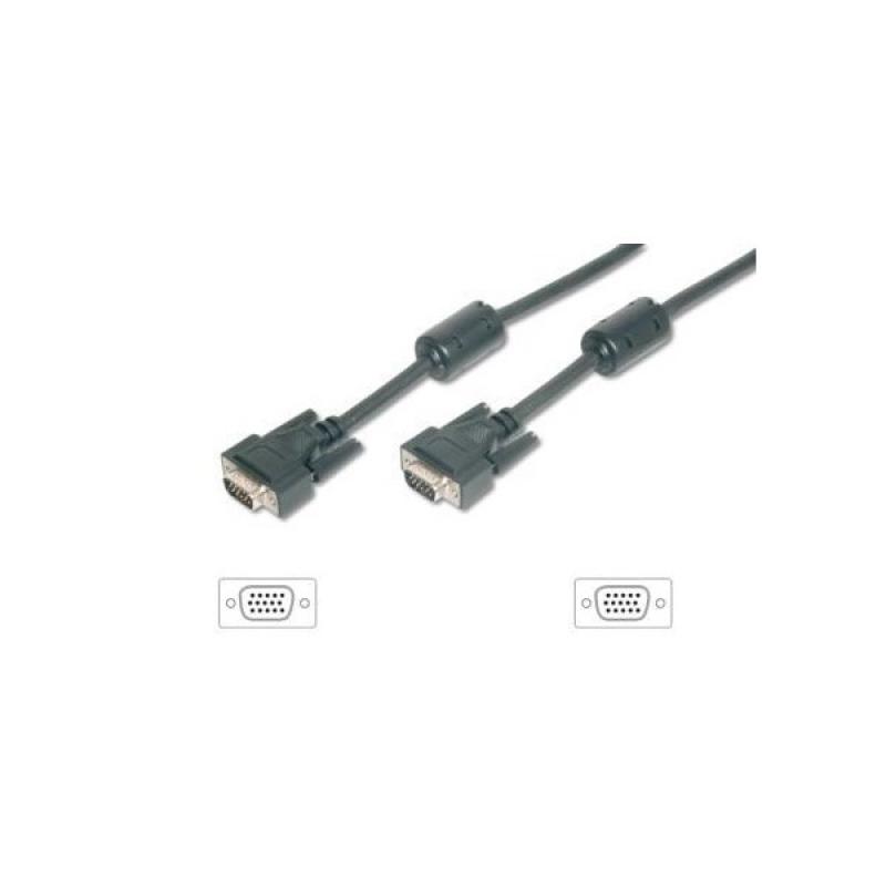 Kábel monitora VGA s feritovým prstencom, 1,8 m, EQUIP 1