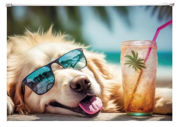 Obal na zips, A4, PP, 180 mikron, PANTA PLAST "Chillout dog" 1