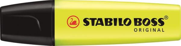 Zvýrazňovač, 2-5 mm, STABILO "BOSS original", žltý 1