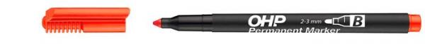 Permanentný popisovač, OHP, 2-3 mm, B, ICO, červený 1