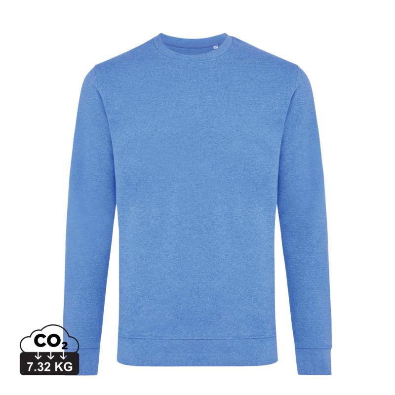 Nefarbená mikina IQONIQ Denali z recykl. bavlny heather blue M