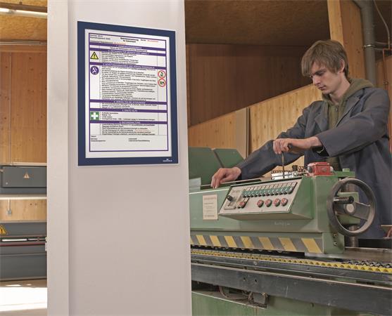 Informačný panel, A4, samolepiaci, DURABLE "DURAFRAME®", tmavomodrá 3