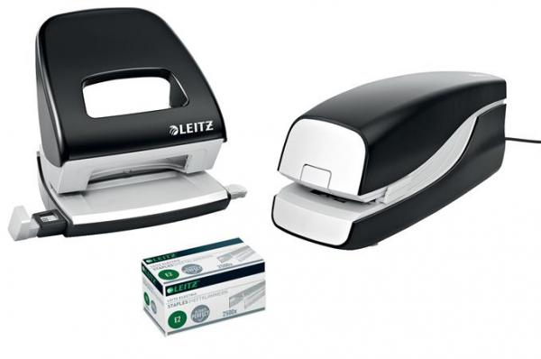 Zošívačka, elektrická, 24/6, 20 listov, LEITZ "Nexxt 5533", čierna 6
