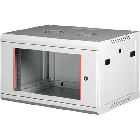 Rack skriňa, nástenná, 19", 6U, v demonte, LANDE "PROlineB", sivá 1