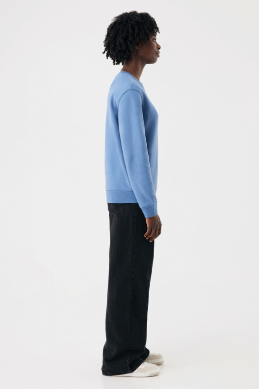 IQONIQ Toria Unisex mikina s okrúhl. výstrihom z rec. bavlny moon blue M 12