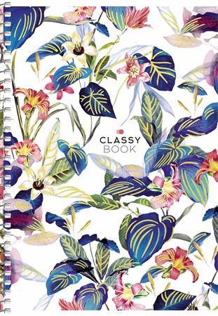 Špirálový zošit, štvorčekový, A5, 80 listov, tvrdá obálka, SHKOLYARYK „Classy book”, mix 2