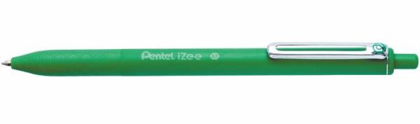 Guľôčkové pero, 0,35 mm, stláčací mechanizmus, PENTEL "iZee", zelená 1
