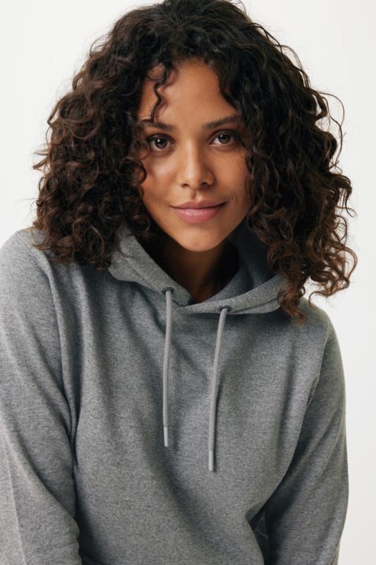 Ľahká mikina s kapucňou IQONIQ Rila z recykl. bavlny light heather anthracite XXXL 12