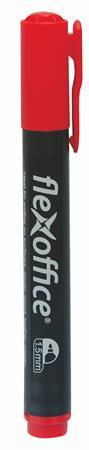 Permanentný popisovač, 1,5 mm, kužeľový, FLEXOFFICE "PM03", červený 1