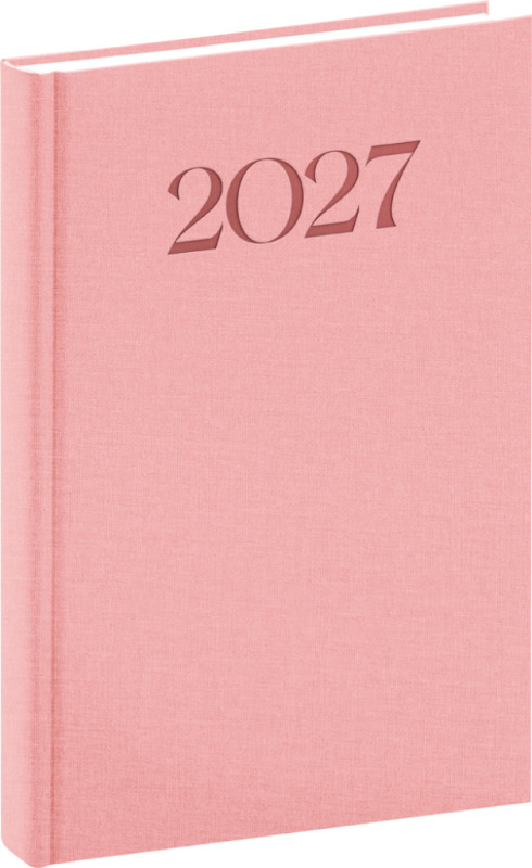 NOTIQUE Denný diár Biella 2027, ružový, 15 x 21 cm