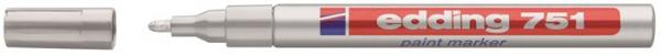 Lakový popisovač, 1-2 mm, EDDING "751", strieborný 1