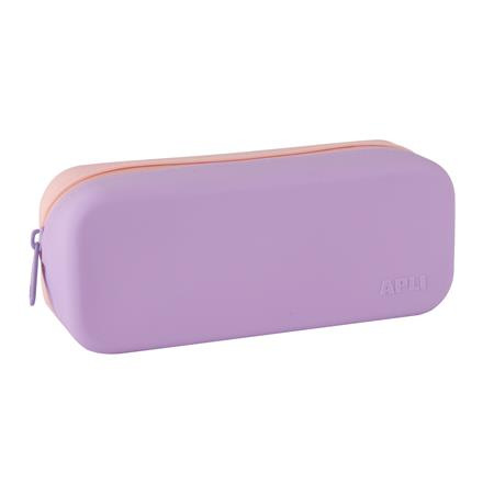 Peračník, displej, na zips, silikónové, dvojfarebné, APLI "Pastel", mix farieb 4