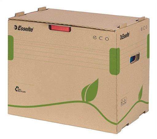 Archívny kontajner, recyklovaný kartón, na šanóny, ESSELTE "Eco", hnedý