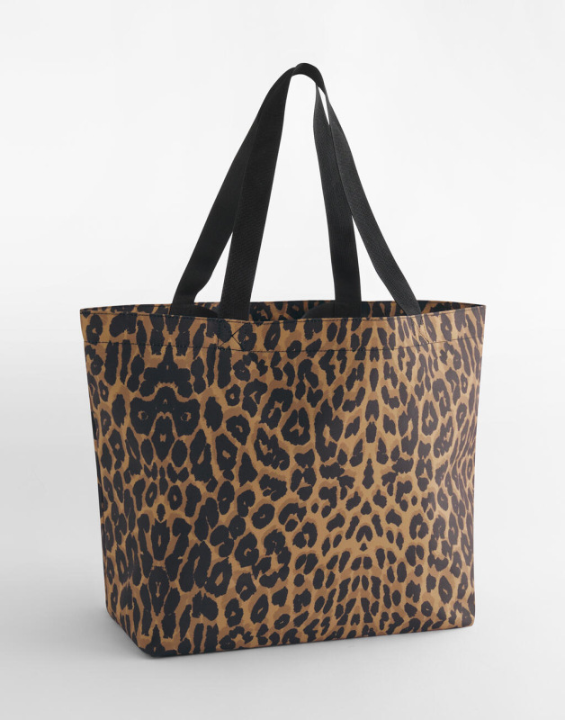 Tote taška typu carryall s leopardím vzorom