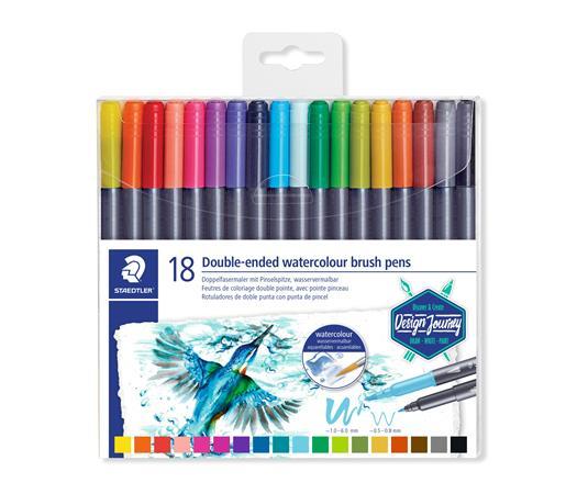 Fixky v tvare štetca, sada, 0,5-0,8/1,0-6,0 mm, obojstranné, STAEDTLER "Marsgraphic Duo",