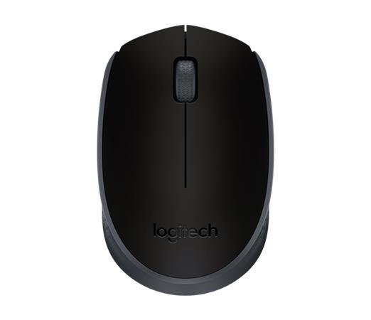 Myš, bezdrôtová, optická, stredná veľkosť, USB, LOGITECH "M171", čierna 1