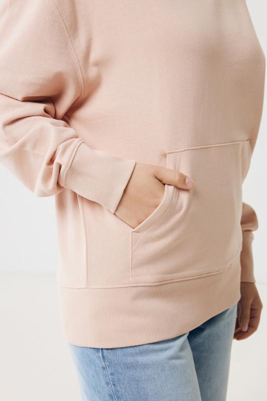 Mikina s kapucňou IQONIQ Yoho relaxed fit z recykl. bavlny peach nectar S 11