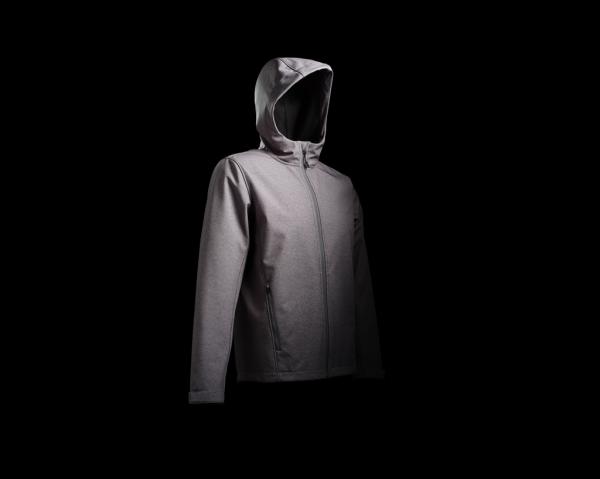 Pánska soft shell bunda IQONIQ Makalu z recykl. polyesteru vulcano heather grey XXL 11