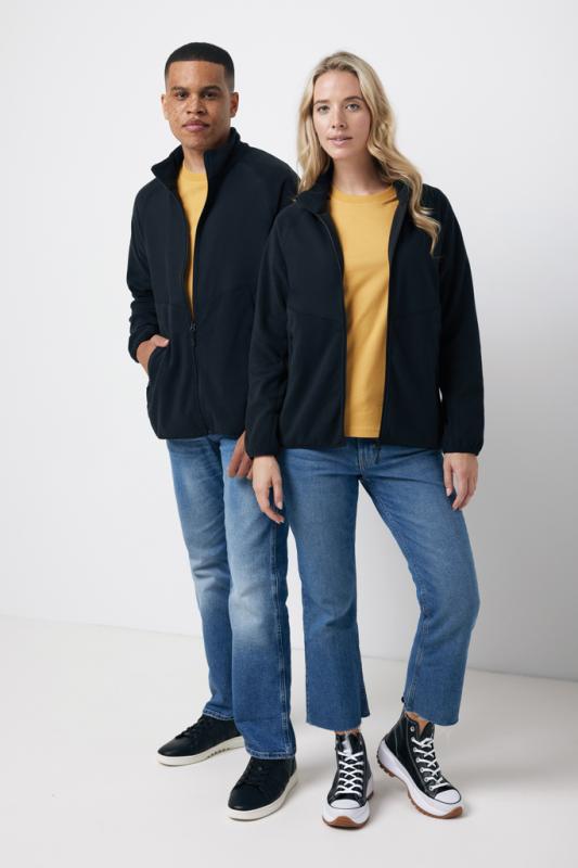 Micro fleece bunda na zips IQONIQ Talung z rec. polyesteru čierna L 5