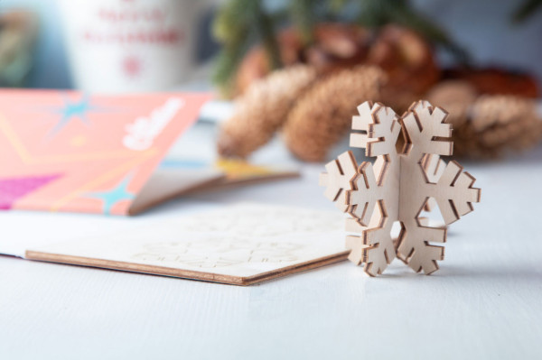 CreaX Vianočná pohľadnica, snehová vločka 4