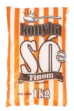 . Kuchynská soľ, jemná, jódovaná