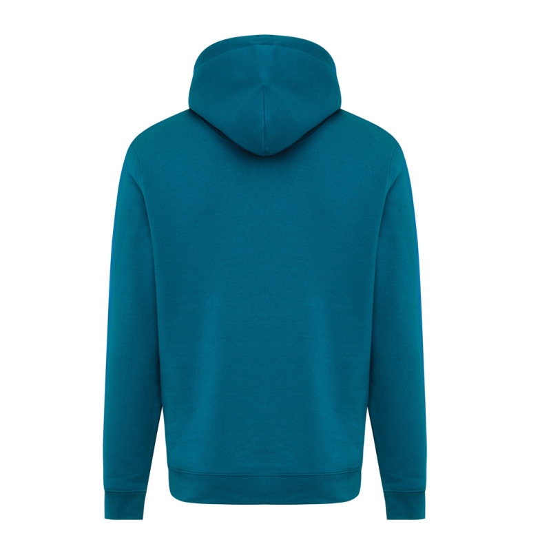 IQONIQ Joshua Unisex mikina s kapucňou z rec. bavlny dark teal XXS 3