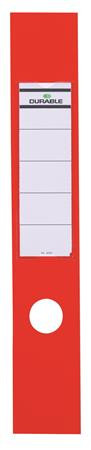 Chrbtový štítok, pre zakladače, samolepiaci, 60 x 390 mm, DURABLE „ORDOFIX®“, červený 1