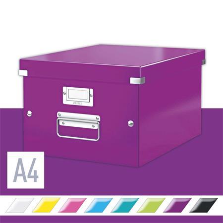 Odkladací box, A4, LEITZ "Click&Store", fialová 2