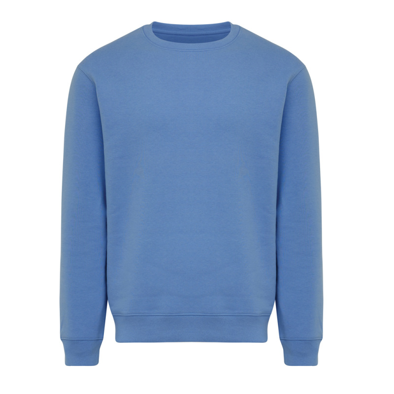 IQONIQ Toria Unisex mikina s okrúhl. výstrihom z rec. bavlny moon blue M 1