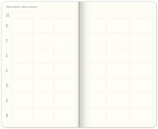 Týždenný nedatovaný diár My Bulelt Planner, 13 × 21 cm CZ/SK 3