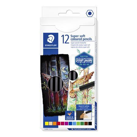 Farebné ceruzky, sada, šesťhranné, STAEDTLER "Design Journey Super Soft", 12 rôznych farie 1