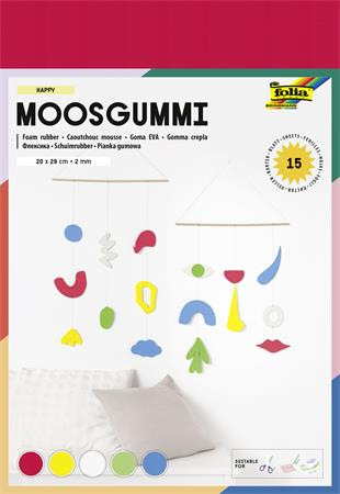 Moosguma, 20x29 cm, 15 listov, FOLIA "Happy", 5 rôznych farieb