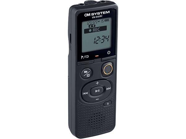 Diktafón, digitálny, pamäť 4 GB, OM SYSTEM "VN-541PC", čierna 1