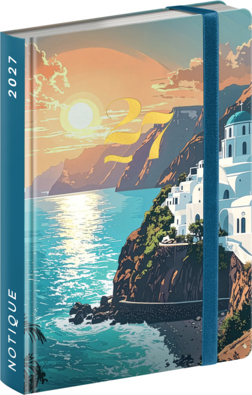 NOTIQUE Weekly Purse size planner Riviera 2027, 9,8 x 14,5 cm
