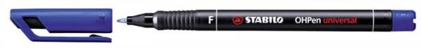 Permanentný popisovač, 0,7 mm, STABILO "OHPen F", modrý 1