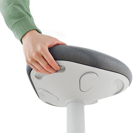 Balančná stolička na sedenie, ergonomická, LEITZ "Ergo Active", svetlosivá 4