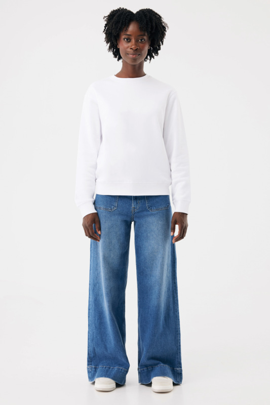 IQONIQ Toria Unisex mikina s okrúhl. výstrihom z rec. bavlny recycled white 5XL 6