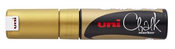 Kriedový popisovač, 8 mm, UNI "PWE-8K", zlatý 1