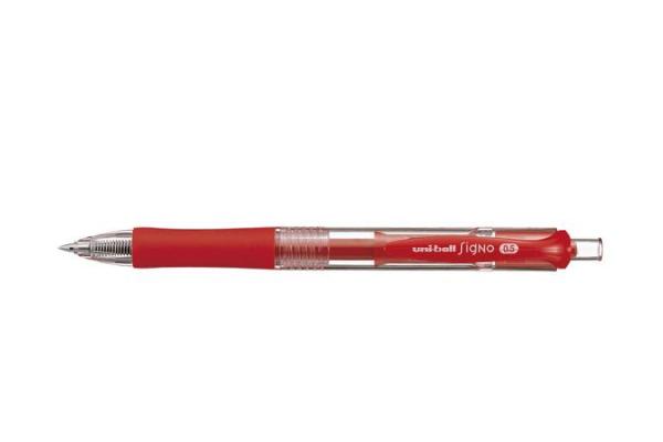 Gélové pero, 0,3 mm, stláčací mechanizmus, UNI "UMN-152", červené 1