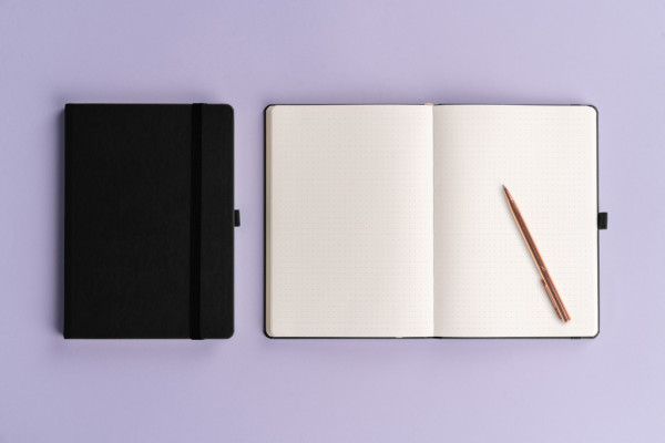 NOTIQUE Notes Balacron, čierný, bodkovaný, 15 x 21 cm 5