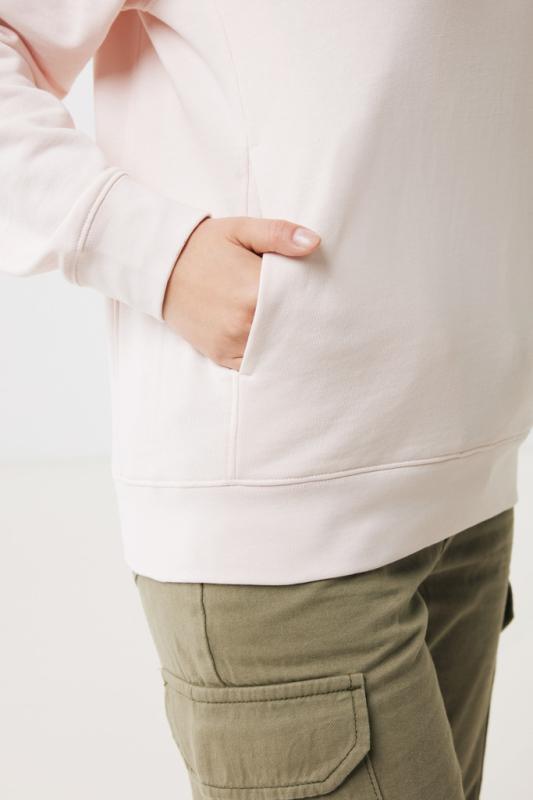 Mikina s bočnými vreckami IQONIQ Yengo z rec. bavlny cloud pink XXXL 11