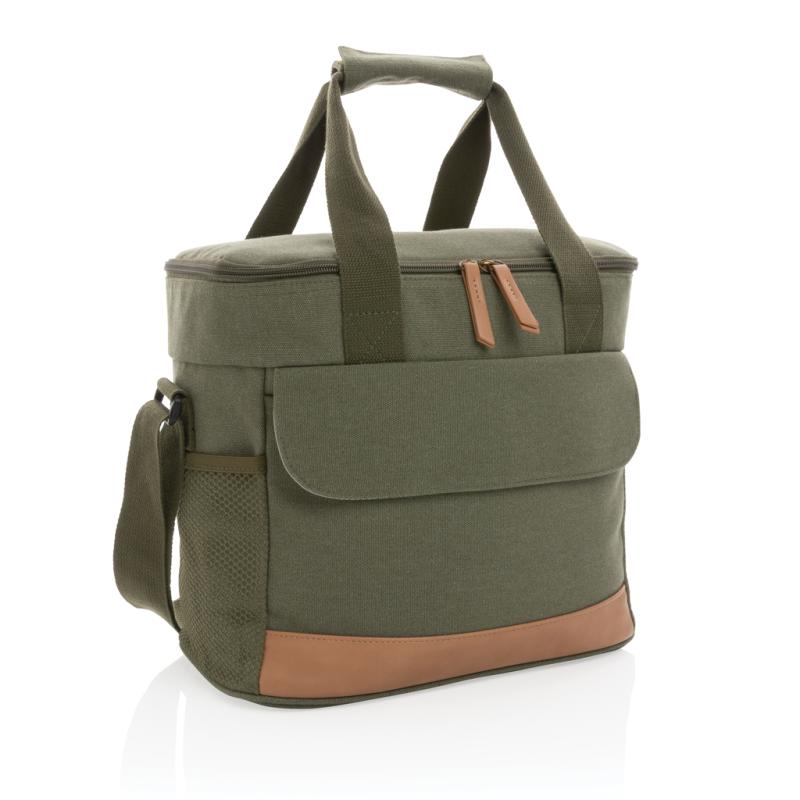 Veľká chladiaca taška Impact z 16 oz. recykl. canvas AWARE™ zelená 6
