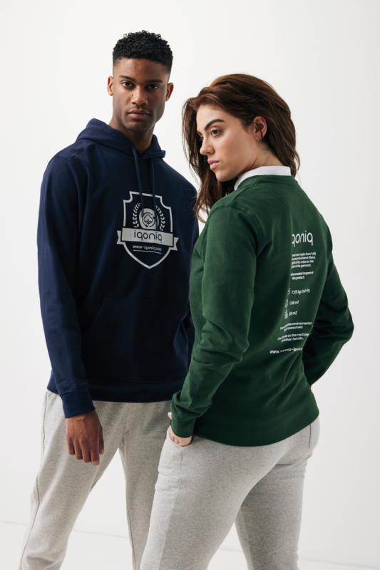 Mikina s kapucňou IQONIQ Jasper z recykl. bavlny námornícka modrá 4XL 9