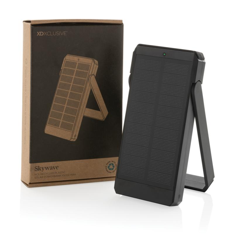 Solárna powerbanka Skywave 10 000 mAh z RCS recykl. plastu čierna 11