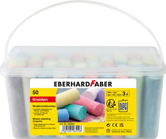 Krieda na asfalt, 50 kusov, EBERHARD FABER, 8 rôznych farieb 1