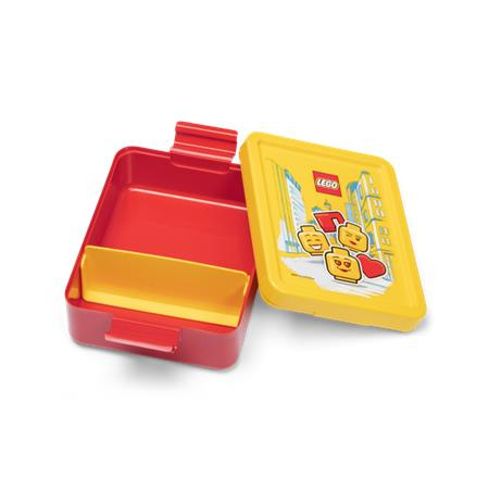 Desiatový box, LEGO "Iconic Girl", červeno-žltý vzor 2